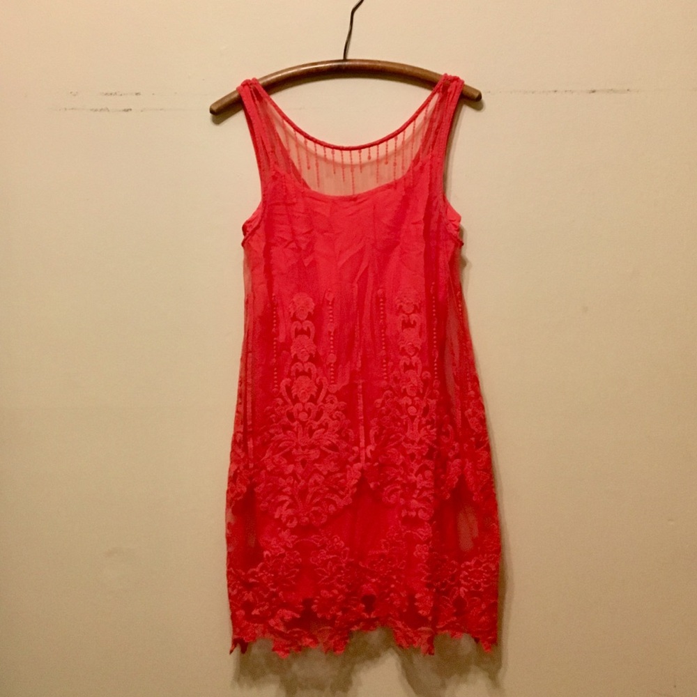 Free People - Lace Overlay Dress